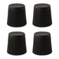 Artiss Set of 4 Cupcake Bar Stools Stackable Foot Stools Black