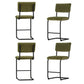 Artiss 4x Bar Stools Velvet Chairs Green