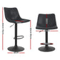 Artiss 4x Bar Stools Vintage Leather Swivel Gas Lift Black