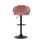 Artiss 4x Bar Stools Gas Lift Velvet Pink