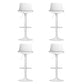 4x Artiss Bar Stools Kitchen Swivel Gas Lift Stool Leather Dining Chairs White