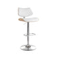 Artiss Bar Stools Kitchen Dining Chairs Gas Lift Stool Wooden Leather White