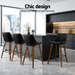 Artiss 4x Bar Stools PU Seat Wooden