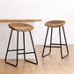 Artiss 2x Bar Stools Kitchen Dining Chairs Counter Stool PU Leather Metal Brown