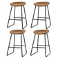 Artiss 4x Bar Stools Kitchen Dining Chairs Counter Stool PU Leather Metal Brown