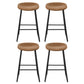 Artiss 4x Bar Stools Kitchen Dining Chairs Counter Stool PU Leather Metal Brown