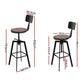 Artiss 4x Bar Stools Kitchen Dining Chairs Adjustable Wood Stool w/Backrest