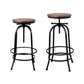 Artiss 4x Bar Stools Kitchen Dining Chairs Adjustable Wooden Vintage Stool