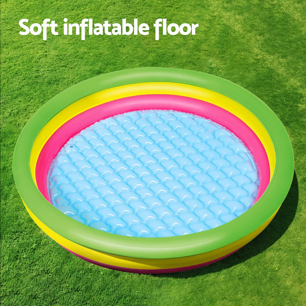 Bestway Kids Inflatable Pool Above Ground Round Splash Pool 102x102x25cm