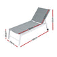 Gardeon Sun Lounger Chaise Lounge Wheels Patio Furniture Outdoor Setting White