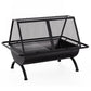 Grillz Fire Pit BBQ Grill Outdoor Fireplace Steel