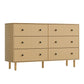 Artiss 6 Chest of Drawers Flutted Front - RUTH Oak