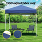 Instahut Gazebo 2x2m Outdoor Patio Garden Marquee Shade w/ Base Pods Blue