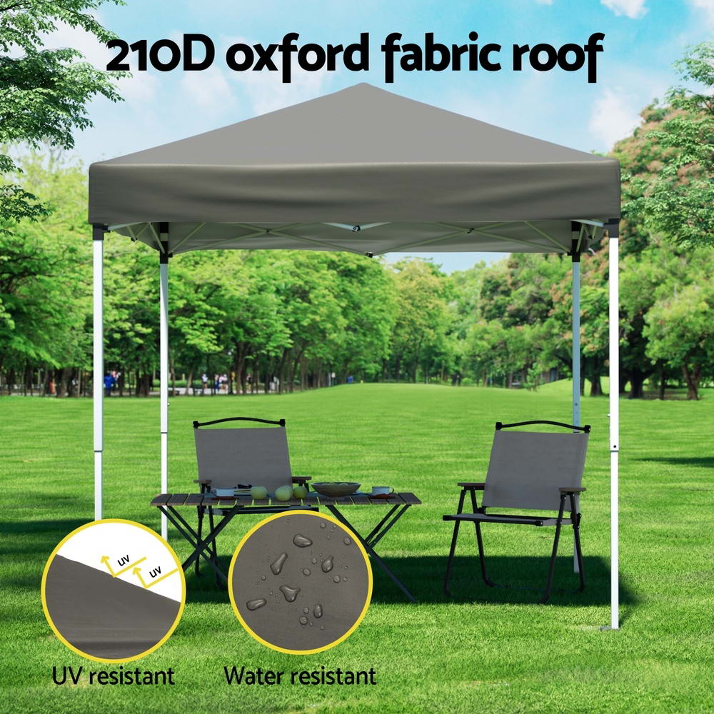 Instahut Gazebo 2x2m Outdoor Patio Garden Marquee Shade Grey