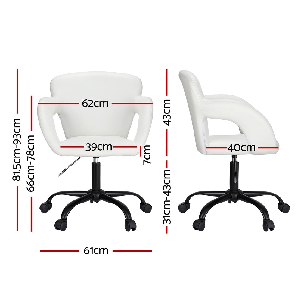 Artiss Office Chair Mid Back White