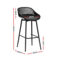 Gardeon 2PC Outdoor Bar Stools Plastic Metal Dining Chair Patio Furniture Garden