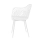 Gardeon 4PC Outdoor Dining Chairs PP Lounge Chair Patio Furniture Garden White