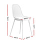 Gardeon 4PC Outdoor Dining Chairs PP Lounge Chair Patio Garden Furniture White