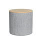 Artiss Storage Ottoman Blanket Box 40cm Linen Round Grey