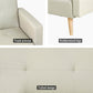 Artiss Sofa Bed Ottoman 200CM Beige Faux Linen