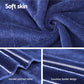 6 Pack Bath Towels Set Cotton Towel Navy