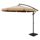 Instahut 3m Outdoor Umbrella w/Base Cantilever Garden Beach Patio Beige