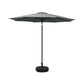 Instahut 2.7m Outdoor Umbrella w/Base Pole Stand Garden Sun Charcoal