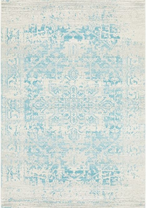 Evoke 253 White Blue by Rug Culture -330X240CM - RECTANGLE