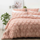 Medallion Cotton Vintage Washed Tufted Blush European Pillowcase by Park Avenue