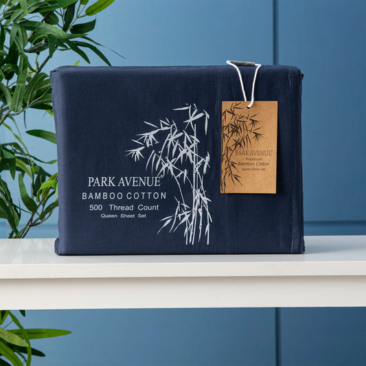 Bamboo Cotton 500 Thread Count Indigo Sheet Sets by Park Avenue