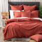 Cavallo Stone Washed 100% Linen Paprika European Pillowcase by Renee Taylor