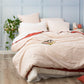 Portifino Yarn Dyed Vintage Washed Cotton Clay Quilt Cover Set by Renee Taylor Queen