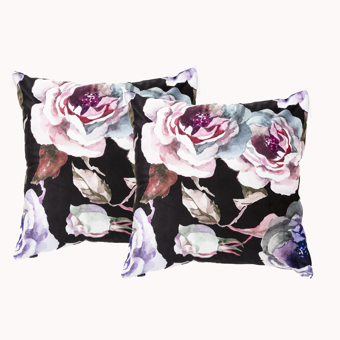 Grace Twin Pack Poly Velvet Printed Cushion by Renee Taylor