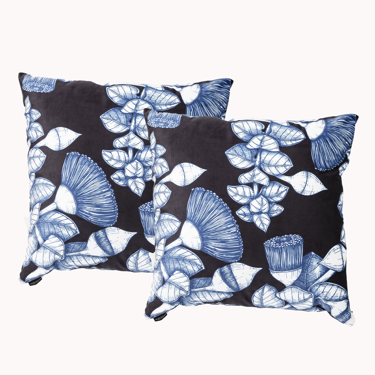 Bush Land Twin Pack Poly Velvet Printed Cushion by Renee Taylor