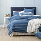 Hudson Blue Vintage Washed Cotton Chenille Quilt Cover Set by Renee Taylor Queen