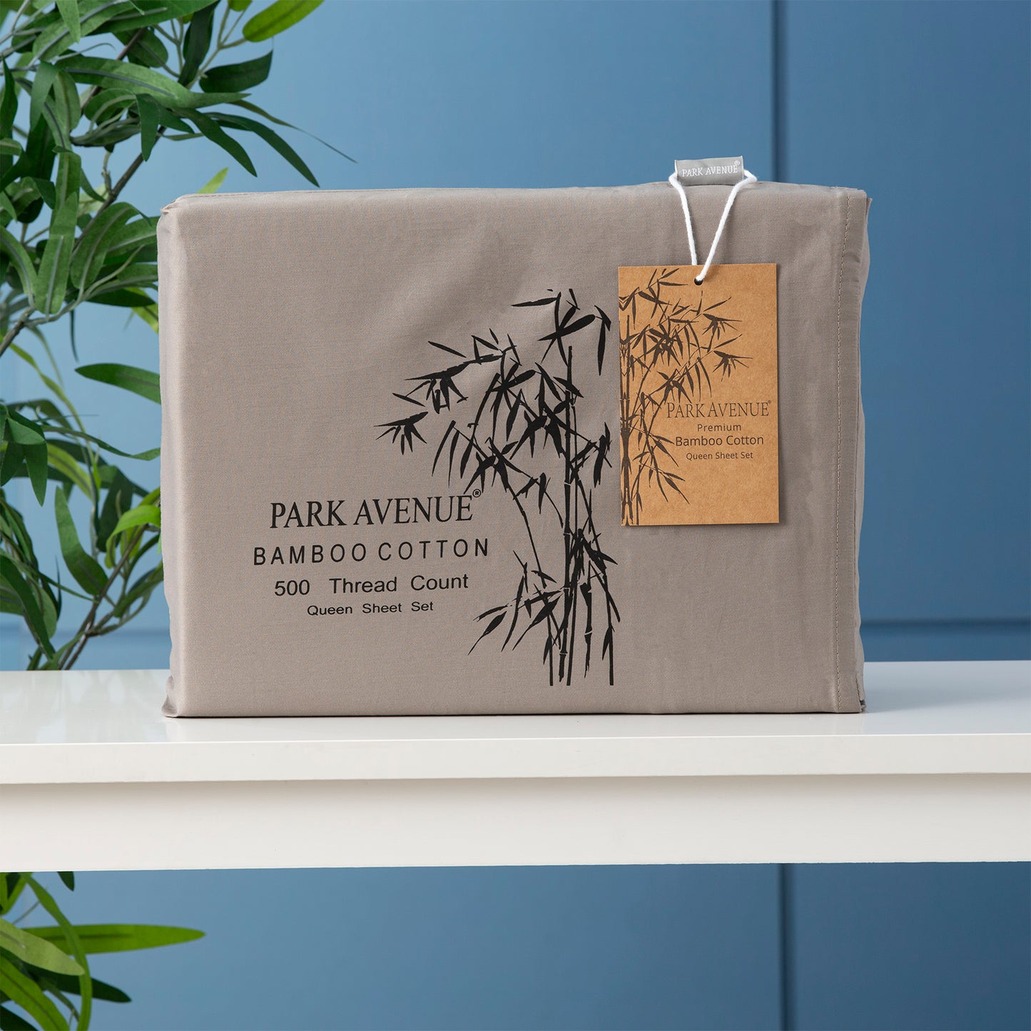 Bamboo Cotton 500 Thread Count Pewter Sheet Sets by Park Avenue