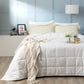 Checks 500 TC Cotton Jacquard White Comforter Set by Ddecor Home Queen