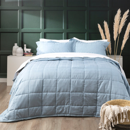 Willow 500 TC Cotton Jacquard Sky Comforter Set by Ddecor Home King