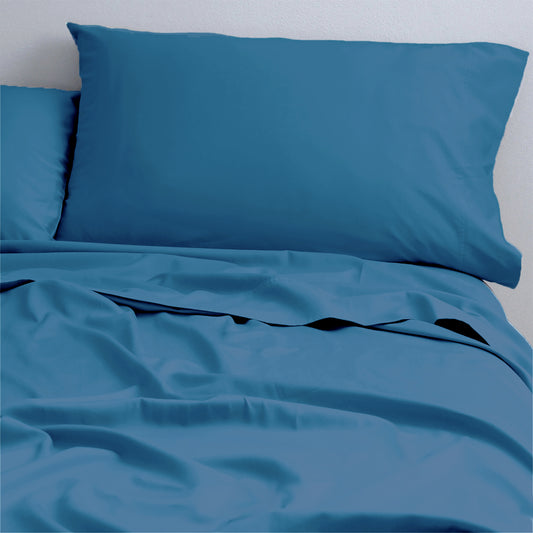 Natural Cotton 500 Thread Count Blue Sheet Set by Park Avenue