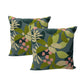 Talia Midnight Twin Pack Cotton Embroidered Cushion Polyester Filled by Cloud Linen