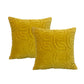 Roma Gold Twin Pack Cotton Velvet Embroidered Cushion Polyester Filled by Cloud Linen