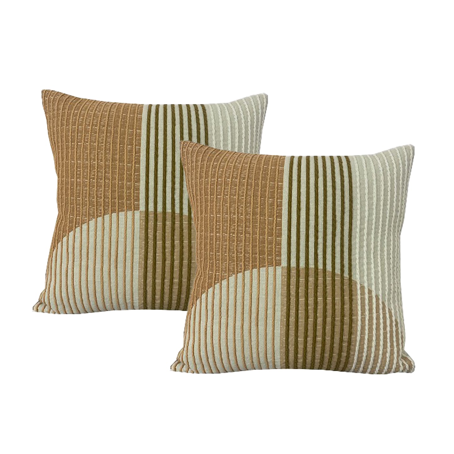 Morris Rust Twin Pack Cotton Embroidered Cushion Polyester Filled by Cloud Linen