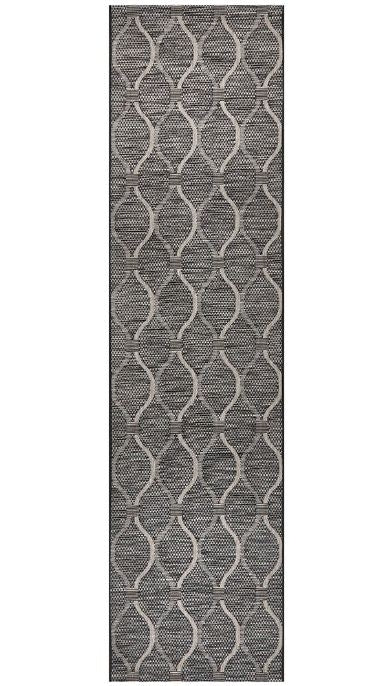 Terrace 5501 Black Runner by Rug Culture-300X80CM - RUNNER