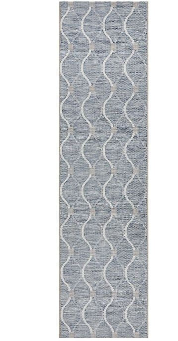 Terrace 5501 Blue Runner by Rug Culture-400X80CM - RUNNER