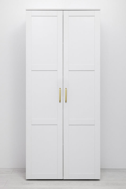 STOCKHOLM UNIVERSAL STORAGE CUPBOARD - HAMPTONS - HEX GOLD HANDLE