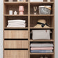 GENEVA THREE SHELF/FOUR DRAWER BUILT IN WARDROBE - CLASSIC - NATURAL OAK