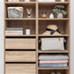 GENEVA THREE SHELF/FOUR DRAWER BUILT IN WARDROBE - FLUTED - NATURAL OAK