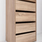 GENEVA THREE SHELF/FOUR DRAWER BUILT IN WARDROBE - FLUTED - NATURAL OAK