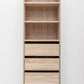 GENEVA THREE SHELF/FOUR DRAWER BUILT IN WARDROBE - FLUTED - NATURAL OAK