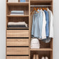 MALMO THREE SHELF/FOUR DRAWER WALK IN WARDROBE - FLUTED - NATURAL OAK